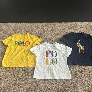 Ralph Lauren Kids Polo Shirts - Yellow, White, Navy